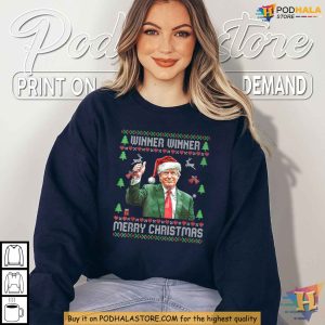 Winner Winner Merry Christmas Santa Trump Shirt Trump Christmas Gifts 2