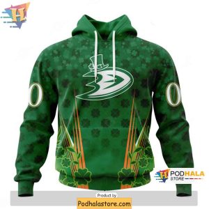Anaheim Ducks 3D Hoodie Celebrate St Patricks Day with Custom Apparel 1