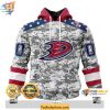 Anaheim Ducks 3D Hoodie Custom Camo Design for Fans and Veterans Day