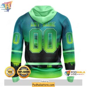 Anaheim Ducks 3D Hoodie Northern Lights Custom Design NHL Team Pride 2