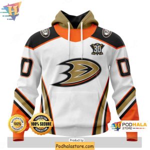 Anaheim Ducks 3D Hoodie Personalized NHL Apparel With 30th Anniversary Logo 1