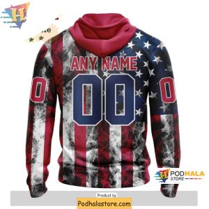 Anaheim Ducks American Flag 3D Hoodie Customizable Independence Design 2