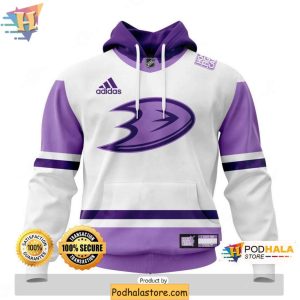Anaheim Ducks Personalized 3D Hoodie Hockey Fights Cancer NHL Merch 1