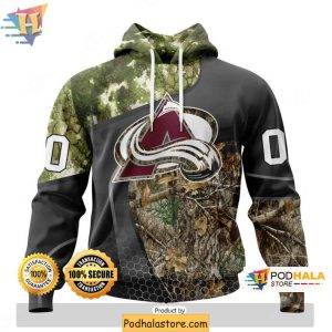Bold Colorado Avalanche Hoodie NHL Merch with Camo Design 1