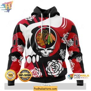 Chicago Blackhawks 3D Hoodie Custom NHL Grateful Dead Fan Apparel 1
