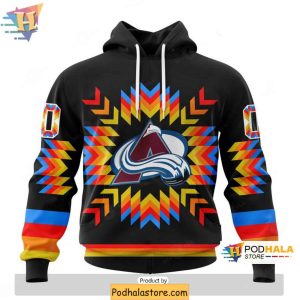 Colorado Avalanche 3D Hoodie Custom NHL Apparel With Native Patterns 1