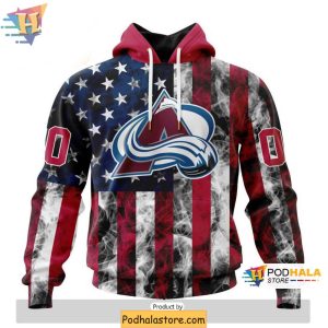 Colorado Avalanche 3D Hoodie Custom NHL Fan Apparel for Independence Day 1