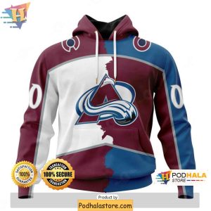 Colorado Avalanche 3D Hoodie Customizable NHL Apparel for Fans 1