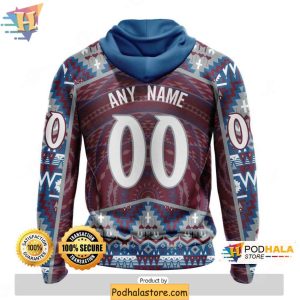 Colorado Avalanche 3D Hoodie Native Pattern NHL Fan Gear Apparel 2