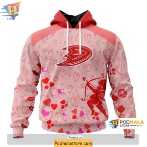 Custom Anaheim Ducks 3D Hoodie for Couples Unique Valentines Day Gift 1