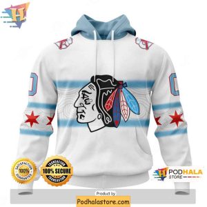 Custom Chicago Blackhawks Hoodie 3D Gradient Design for Hockey Lovers 1
