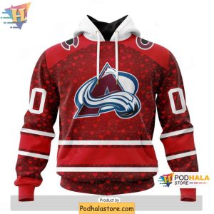 Custom Colorado Avalanche 3D Hoodie Valentines Day NHL Gift for Fans 1