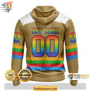 Custom NHL Anaheim Ducks Hoodie 3D Celebrate Autism Awareness in Style 2