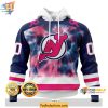 Custom NHL New Jersey Devils 3D Hoodie Breast Cancer Awareness Edition