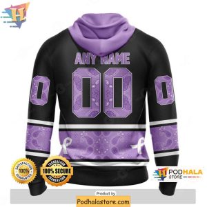 Custom NHL New Jersey Devils 3D Hoodie Perfect For Lavender Cancer Support 2