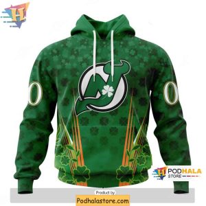Custom New Jersey Devils 3D Hoodie for St Patricks Day Festivities 1