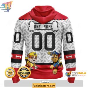 Custom New Jersey Devils 3D Hoodie with Paw Patrol Design NHL Apparel 2