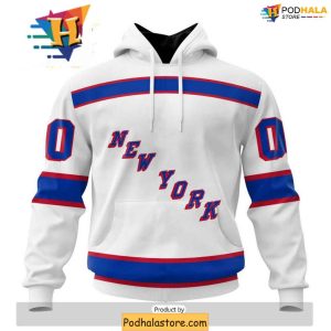 Custom New York Rangers 3D Hoodie with Name and Number for Hockey Fans 1