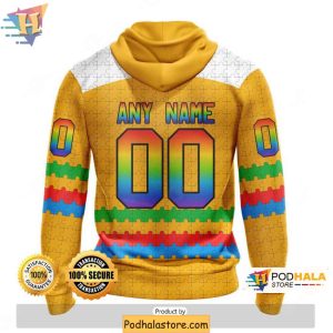 Custom Pittsburgh Penguins 3D Hoodie Autism Awareness NHL Apparel 2