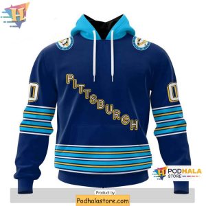 Custom Pittsburgh Penguins 3D Hoodie NHL Apparel Penguins Alternate Design 1