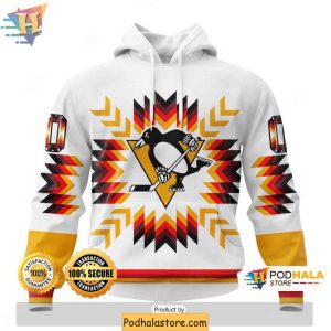 Custom Pittsburgh Penguins 3D Hoodie with Native Pattern and Bold Design 1