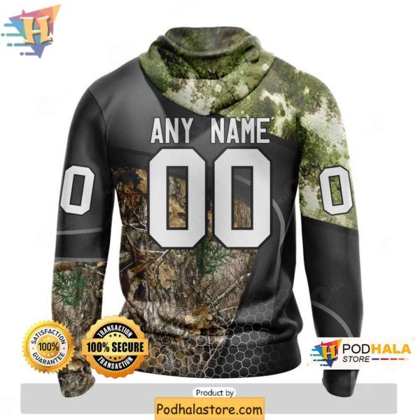 Customizable New Jersey Devils 3D Hoodie, Hunting Camo Design for NHL Fans