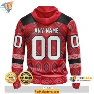 Customizable New Jersey Devils 3D Hoodie Native Design NHL Merchandise 2