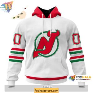 Customizable New Jersey Devils 3D Hoodie with Bold Whiteout Design 1