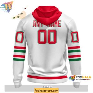 Customizable New Jersey Devils 3D Hoodie with Bold Whiteout Design 2