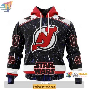 Customizable New Jersey Devils 3D Hoodie with Star Wars Style
