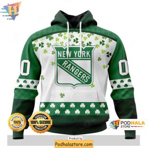 Customizable New York Rangers 3D Hoodie for Irish Celebration Fans 1