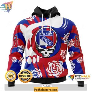 Grateful Dead New York Rangers 3D Hoodie Custom NHL Merch 1