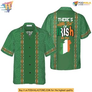 Green Aloha Shirt for St Patricks Day, Irish Festival Hawaiian Shirt