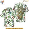 Green Hawaiian Shirt, Irish Festival Floral St Patricks Day Shirt