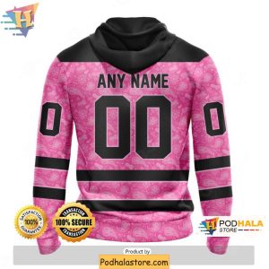 NHL New Jersey Devils Hoodie Sweatshirt 3D Breast Cancer Awareness Apparel 2