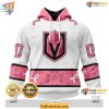 NHL Vegas Golden Knights 3D Hoodie, Support Breast Cancer Awareness