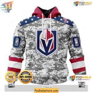 NHL Vegas Golden Knights 3D Hoodie Unique Camo Veterans Day Clothing 1