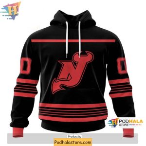 New Jersey Devils 3D Hoodie Custom Name and Number for Hockey Fans 1
