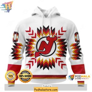 New Jersey Devils 3D Hoodie Native Pattern Design NHL Devils Apparel 1