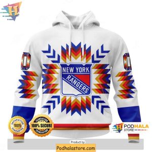 New York Rangers 3D Hoodie Custom Design with Native Pattern Apparel 1