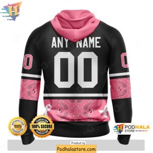 New York Rangers 3D Hoodie Personalized Paisley Breast Cancer Awareness Design 2