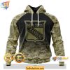 New York Rangers 3D Hoodie, Personalized Veterans Day Camo Design