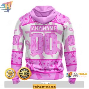 Personalized Anaheim Ducks 3D Hoodie Breast Cancer Awareness Month Apparel 2