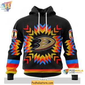 Personalized Anaheim Ducks 3D Hoodie For Fans With Native Design 1