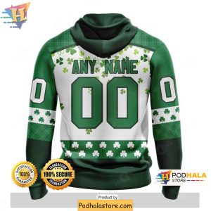 Personalized Anaheim Ducks 3D Hoodie Green Shamrock Design for St Patrick Day Festive Wear 2