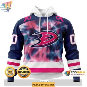 Personalized Anaheim Ducks 3D Hoodie NHL Team Support Breast Cancer Wear 1