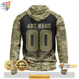 Personalized Anaheim Ducks Camo Design 3D Hoodie Veterans Day Gift 2