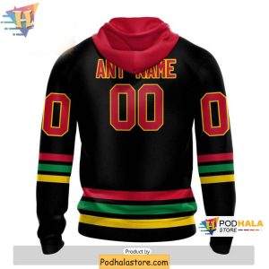 Personalized Chicago Blackhawks 3D Hoodie Blackout Design NHL Merch for True Fans 2