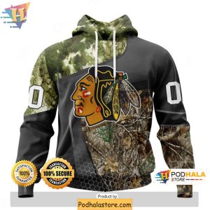 Personalized Chicago Blackhawks Hoodie Camouflage Design for Fans 1
