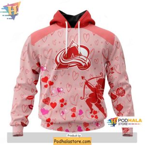 Personalized Colorado Avalanche 3D Hoodie NHL Valentine Gift Apparel 1